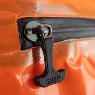 orange Krisis Flood Bag black zipper